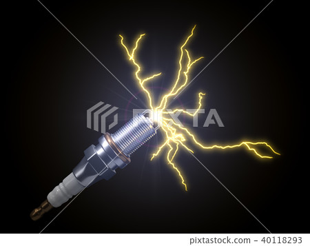 automotive spark plug. 3d illustration 40118293