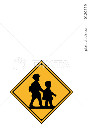 有道路標誌警告學校,幼兒園,托兒所 有道路標誌警告學校,幼兒園,托兒所 40120259