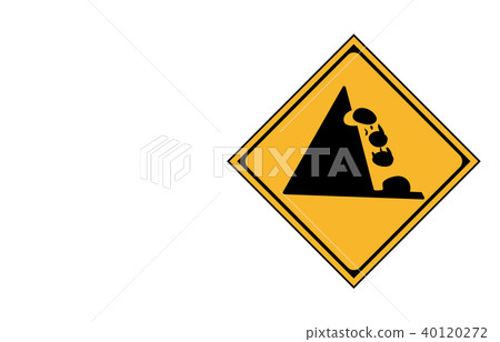 道路標誌警告落石的風險 40120272