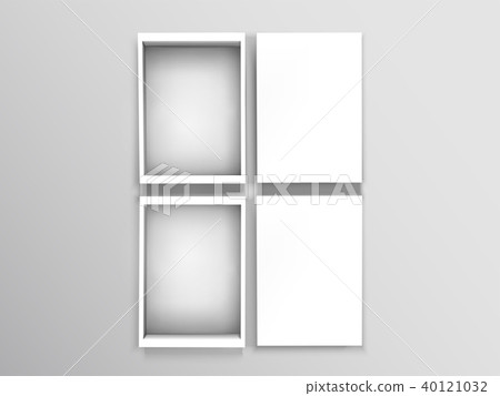 Top view of blank open boxes - Stock Illustration [40121032] - PIXTA