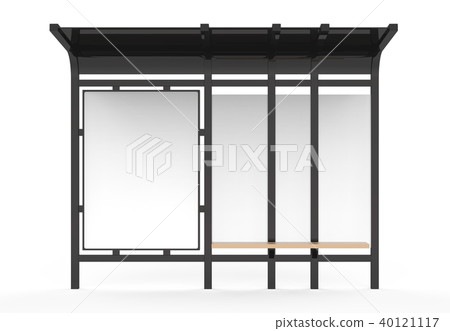 3D render bus shelter 3D render bus shelter 40121117