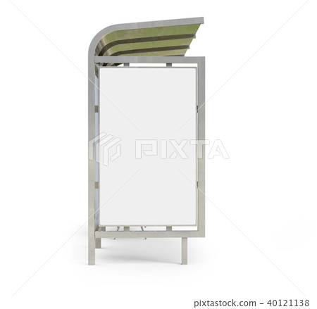 3D render bus shelter 40121138