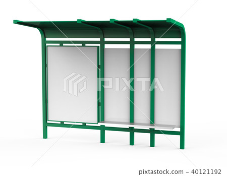 3D render bus shelter 3D render bus shelter 40121192