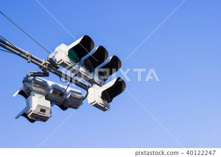 Traffic signals in japan with bright sky. Traffic signals in japan with bright sky. 40122247