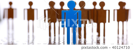 Little plastic blue toy figure stand out Little plastic blue toy figure stand out 40124710
