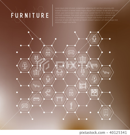 Furniture concept in honeycombs Furniture concept in honeycombs 40125341