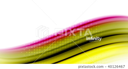 Gel jelly fluid flowing liquid rainbow style colours, wave abstract background, modern minimal 40126467