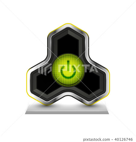 Techno futuristic start power button Techno futuristic start power button 40126746