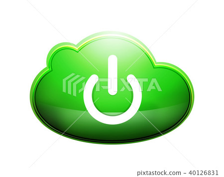 Start power cloud button, ui icon design, on off symbol 40126831