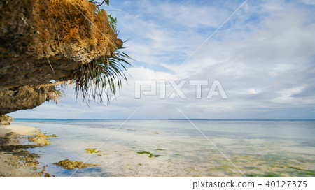 Beautiful wild tropical beach near Anda with granite rocks. Bohol Island. Philippines. 40127375