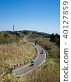 Motorbike touring on the windy road in spring 40127859