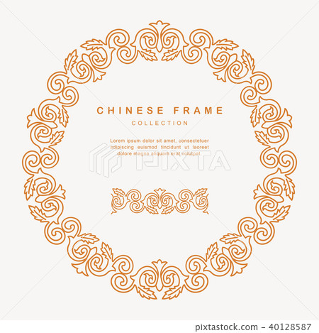 Traditional Chinese Round Frame Tracery Design 40128587