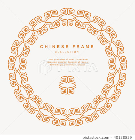 Traditional Chinese Round Frame Tracery Design 40128839