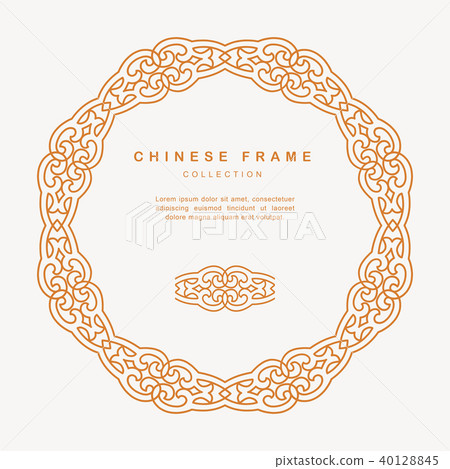 Traditional Chinese Round Frame Tracery Design 40128845
