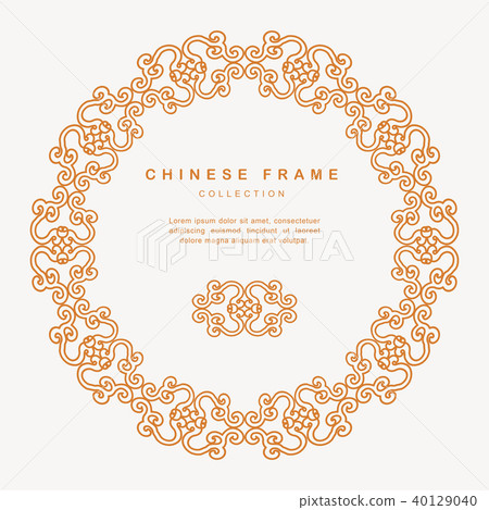 Traditional Chinese Round Frame Tracery Design 40129040