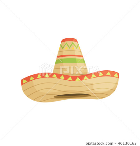Mexican sombrero hat, traditional symbol of Mexico vector Illustration on a white background Mexican sombrero hat, traditional symbol of Mexico vector Illustration on a white background 40130162