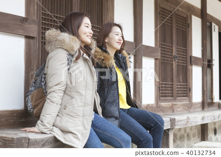 夫婦，朋友，房子，旅行，江陵，江原道 40132734