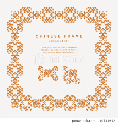 Traditional Chinese Golden Frame Tracery Design 40133642