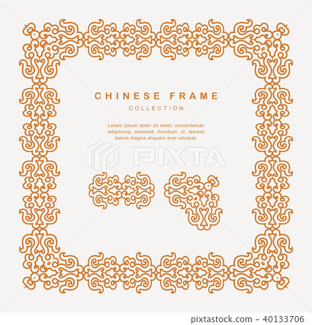 Traditional Chinese Golden Frame Tracery Design 40133706