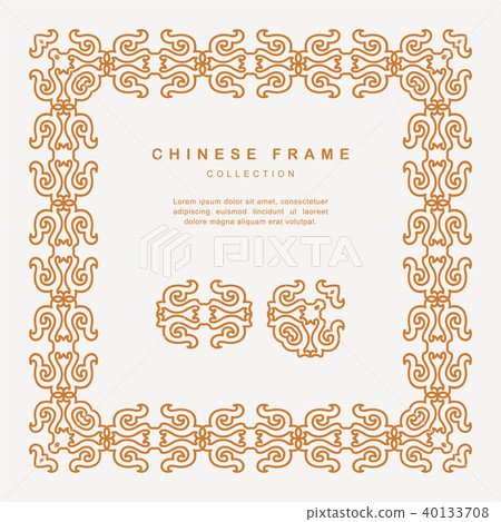 Traditional Chinese Golden Frame Tracery Design 40133708