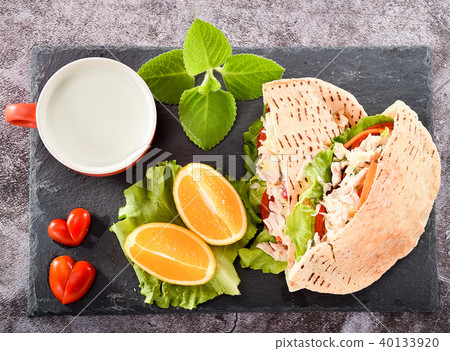 食品單Kuchibukuro麻mo Kushime Sara Sayasai Kyokai皮塔餅麵包沙拉皮塔餅麵包沙拉 40133920