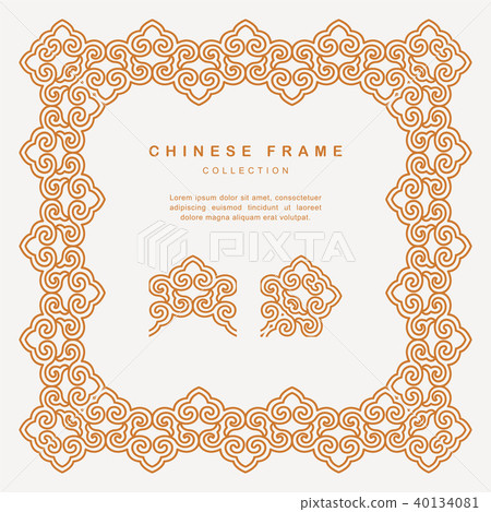 Traditional Chinese Golden Frame Tracery Design 40134081