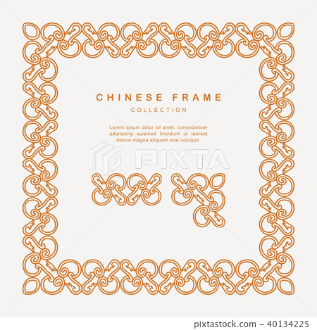 Traditional Chinese Golden Frame Tracery Design 40134225