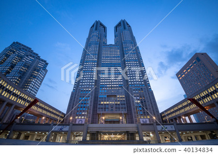 Tokyo Metropolitan Government Building Dusk Tokyo Metropolitan Government Building Dusk 40134834