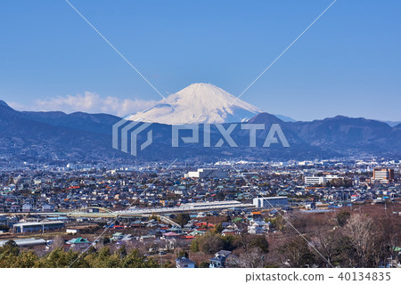 神奈川縣富士山和小田原鎮 照片素材 圖片 圖庫