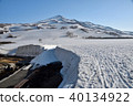 在Toriumiyama春天的Ryugahara濕地有雪 40134922