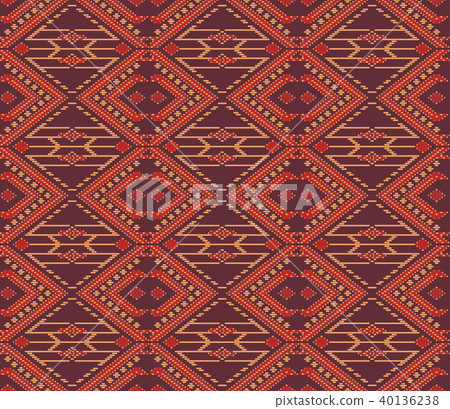 Seamless background southeast Asian aboriginal 40136238