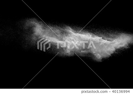 Launched white particle splashing. 40136994