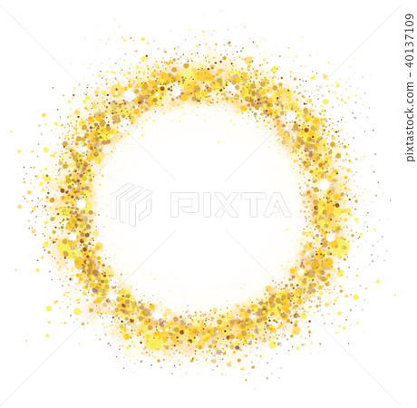 Vector golden, glitter, circle frame. Vector golden, glitter, circle frame. 40137109