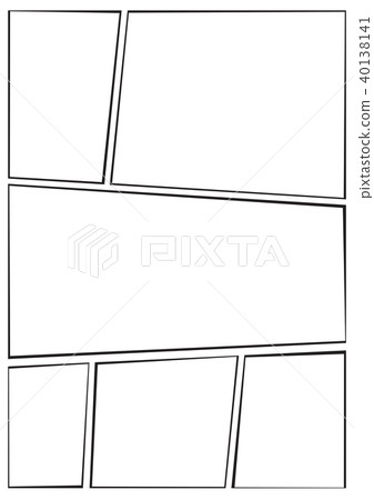 Manga Storyboard Layout Thick Stroke A Stock Ilration Manga Storyboard Layout Thick Stroke A