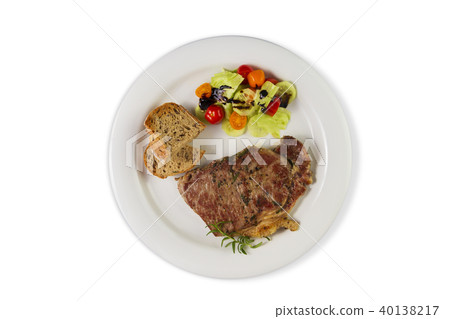 Ripened seasoned beef rump or striploin steak cook Ripened seasoned beef rump or striploin steak cook 40138217