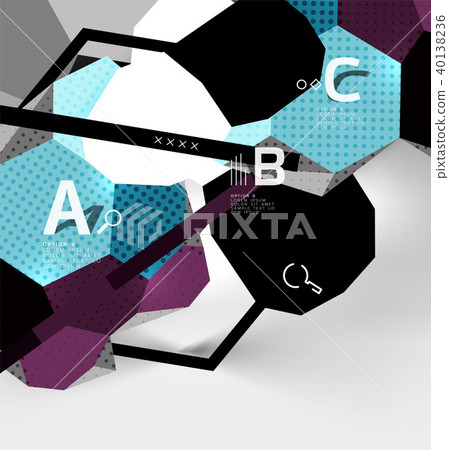 3d hexagon geometric composition, geometric digital abstract background 3d hexagon geometric composition, geometric digital abstract background 40138236