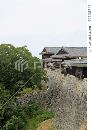 松山城堡在夏末 40138743