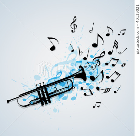 Music abstract background with trumpet 40139021