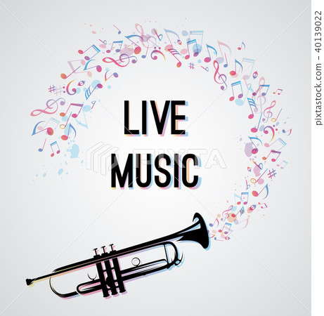 Abstract music background with notes Abstract music background with notes 40139022