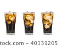 milk pour over ice coffee in white background 40139205