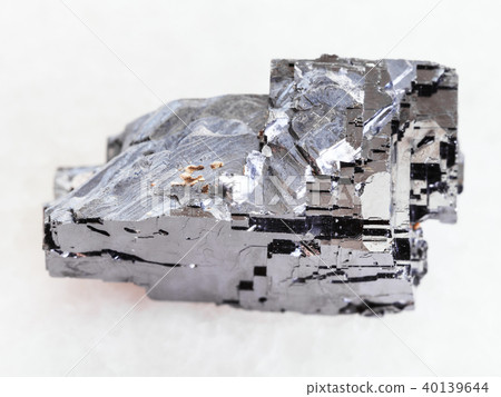 rough Galena crystal stone on white marble rough Galena crystal stone on white marble 40139644