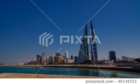 panorama cityscape view to Manama city, Bahrain panorama cityscape view to Manama city, Bahrain 40139723
