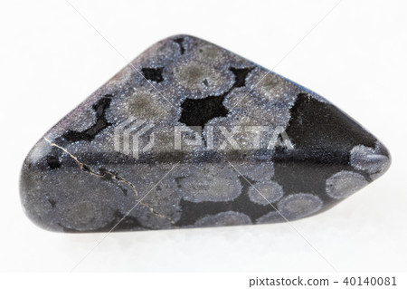 polished Variolite stone on white polished Variolite stone on white 40140081