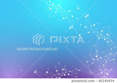 Geometric graphic background molecule and communication. Big data complex with compounds Geometric graphic background molecule and communication. Big data complex with compounds 40140454