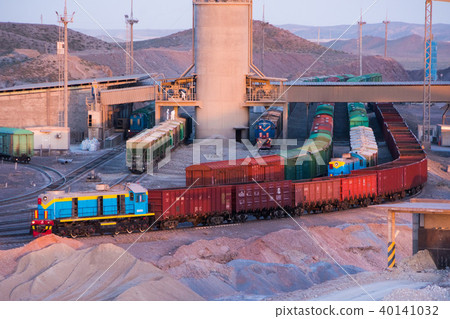 loading and unloading station for freight trains at the cement plant loading and unloading station for freight trains at the cement plant 40141032