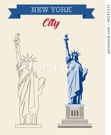 Statue of Liberty. World landmark. American symbol. New York city. Vector Statue of Liberty. World landmark. American symbol. New York city. Vector 40141331