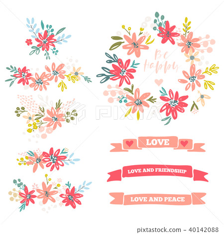 Collection of flower dividers Collection of flower dividers 40142088