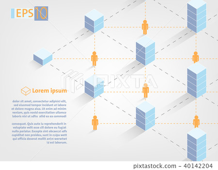 block chain technology concept illustration block chain technology concept illustration 40142204