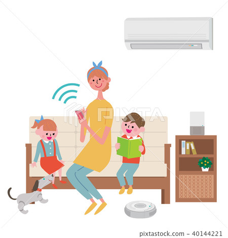 與AI家電一起生活插圖父母和孩子 40144221