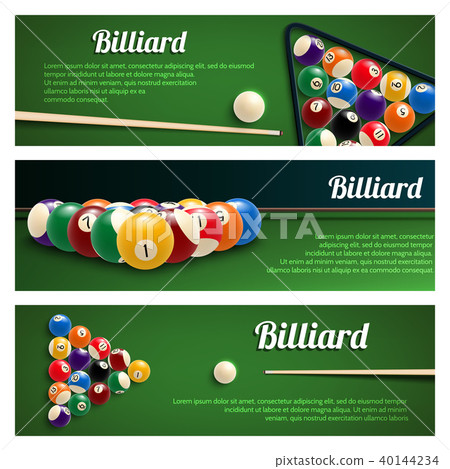 Billiards sport banner for snooker and pool design Billiards sport banner for snooker and pool design 40144234